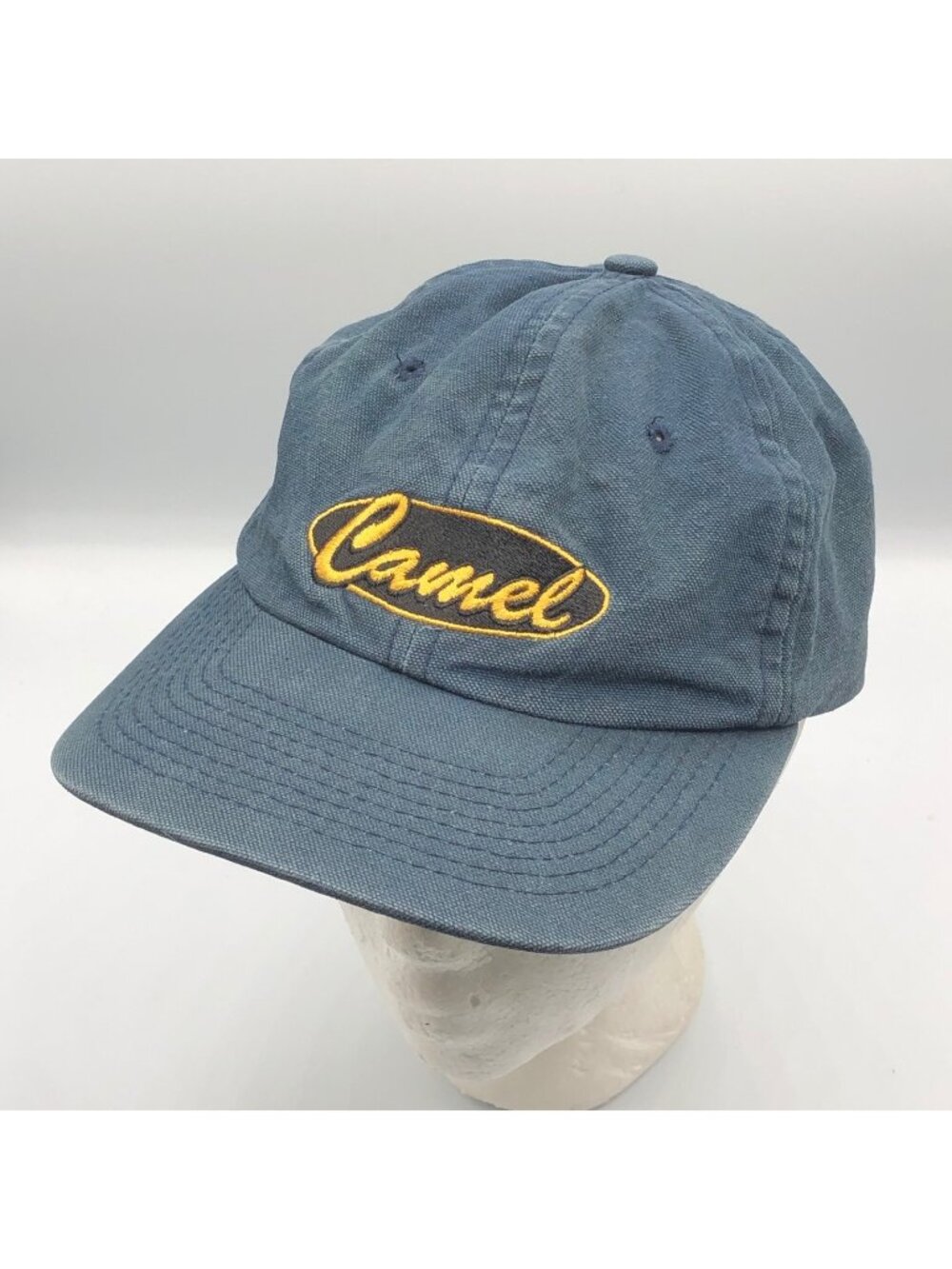 Vintage Camel Navy Blue Logo Merch Promo Adjustable Strapback Hat Cap